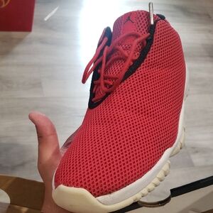 Jordan Future Low in Red, Black, and White